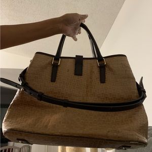 Beige/brown dooney and burke purse